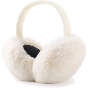 Winter Faux Fur Ear Muffs - Cute Foldable Outdoor Ear Warmers for Women